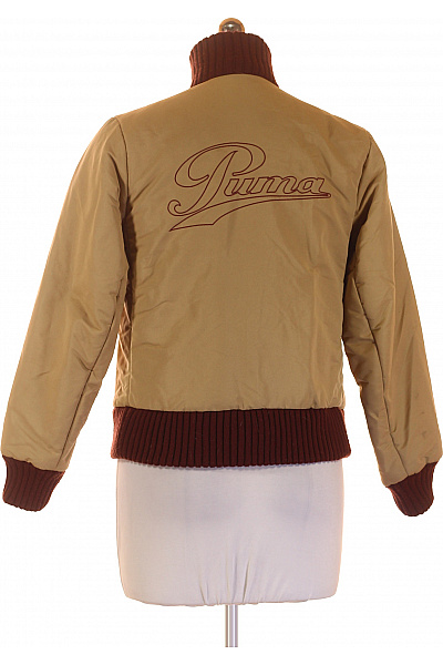 Puma Dámská béžová sportovní nylonová bomber bunda krátká retro Velikost m | Puma | obrázek 3