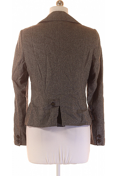 Next Vlněný Hnědé Šedé Dvouřadé Vypasované Blejzr Podzimní Elegantní Krátké Velikost 14 | Next | obrázek 2