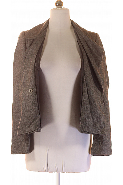 Next Vlněný Hnědé Šedé Dvouřadé Vypasované Blejzr Podzimní Elegantní Krátké Velikost 14 | Next | obrázek 3