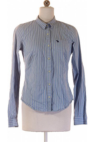 Abercrombie&Fitch Dámská bavlněná modrá pruhovaná košile vypasovaná ležérní Vel. M | Abercrombie&Fitch | obrázek 2