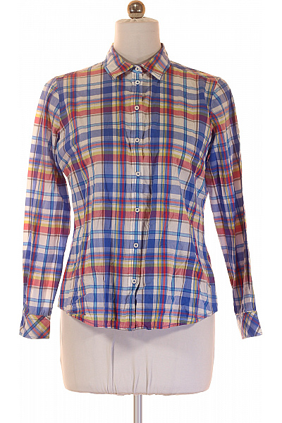 Christian Berg Dámská bavlněná károvaná košile s dlouhým rukávem modrá červená Velikost 40 | Christian Berg | obrázek 2