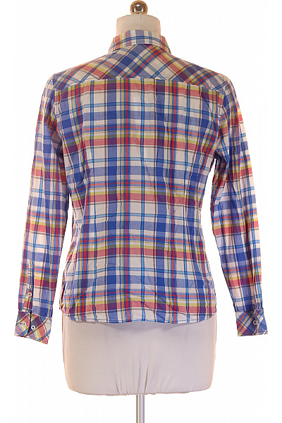 Christian Berg Dámská bavlněná károvaná košile s dlouhým rukávem modrá červená Velikost 40 | Christian Berg | obrázek 3