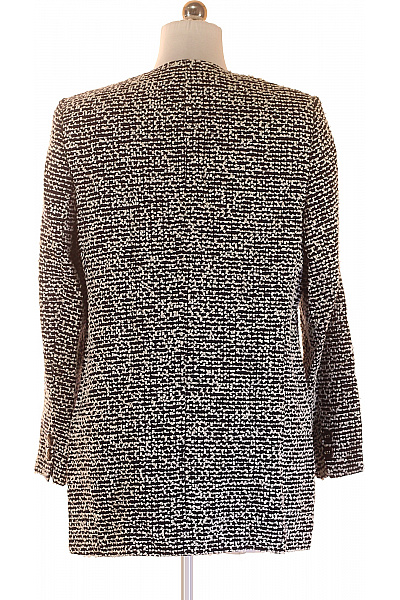 BASLER Vlněný tvídový kabát krátký vzorovaný elegantní černobílý Velikost 42 | BASLER | obrázek 3