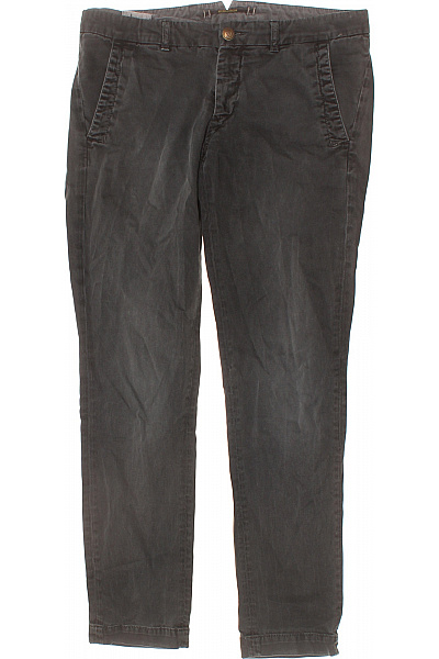 Dámské Bavlněné Džíny Rovné S Kapsami šedé Velikost 28