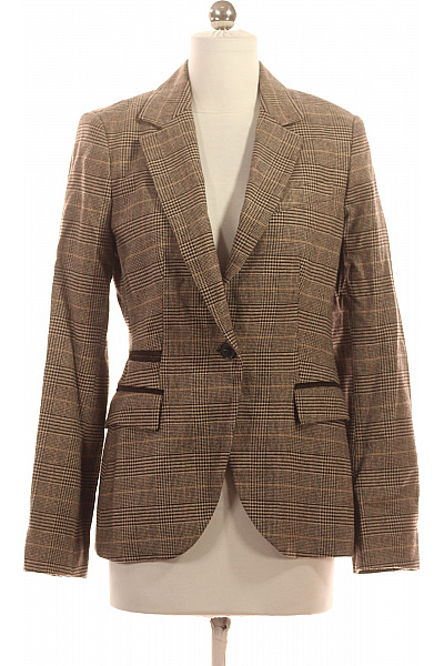 ZARA Teplé Dámské Sako Vlněné Hnědé Second hand Vel. S | ZARA | obrázek 2