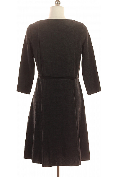 COS Černé jednoduché úpletové šaty ke kolenům s 3/4 rukávem Vel. S | COS | obrázek 2