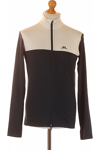 J.Lindeberg Polyesterová sportovní celorozepínací mikina se stojáčkem černobílá Vel. M | J.Lindeberg | obrázek 2