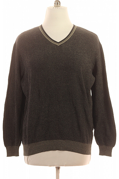 Hugo Boss Pánský pulovr tmavý vzorovaný do véčka podzimní elegantní pletený Velikost XXL | Hugo Boss | obrázek 2