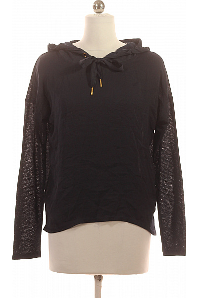 ONLY Dámská černá mikina s kapucí a mašlí průsvitné rukávy Vel. s | ONLY | obrázek 2