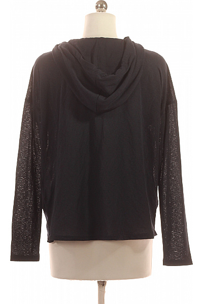 ONLY Dámská černá mikina s kapucí a mašlí průsvitné rukávy Vel. s | ONLY | obrázek 3