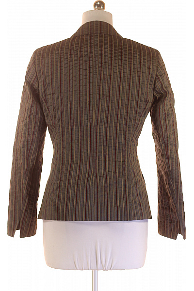 MARC AUREL Dámský polyesterový vypasovaný blejzr pruhovaný šedý hnědý elegantní Vel. 38 | MARC AUREL | obrázek 3