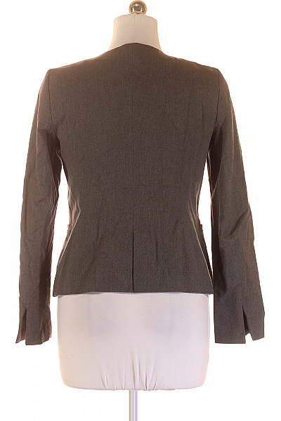 VANILIA Dámský šedý blejzr vypasovaný na zip elegantní business bez límce Velikost 40 | VANILIA | obrázek 3