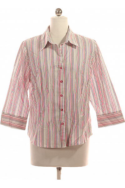 Marks & Spencer Dámská pruhovaná košile s 3/4 rukávem růžová fialová Vel. XL | Marks & Spencer | obrázek 2