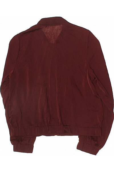 HM  Dámská bordó polyesterová bomber přechodová lehká bunda se zipem Velikost 38 | HM  | obrázek 3