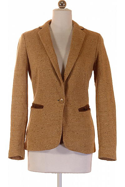 VERO MODA Bavlněné hnědé sako dámské podzimní zateplené vypasované ležérní jednořadé s jedním knoflíkem Velikost 36 | VERO MODA | obrázek 2