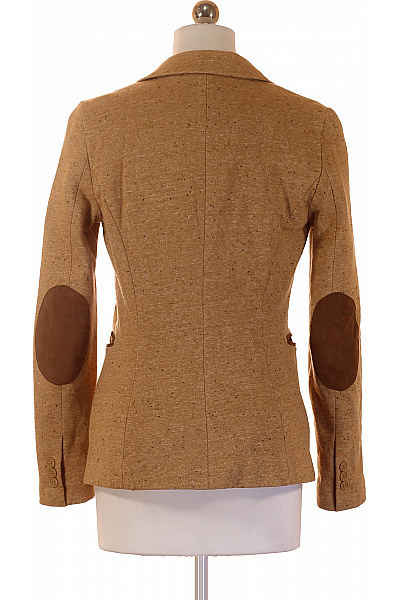 VERO MODA Bavlněné hnědé sako dámské podzimní zateplené vypasované ležérní jednořadé s jedním knoflíkem Velikost 36 | VERO MODA | obrázek 3