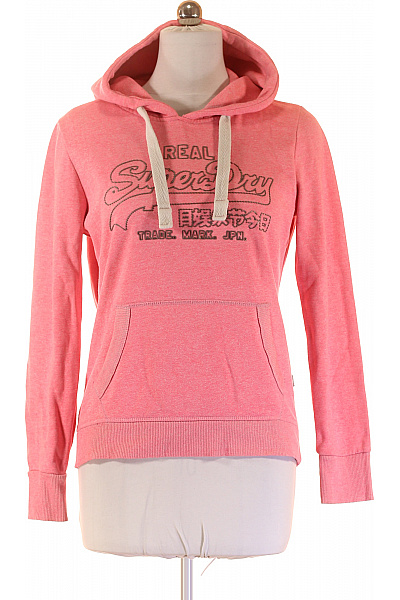 SUPERDRY Dámská růžová mikina s kapucí a klokaní kapsou streetwear Velikost 40 | SUPERDRY | obrázek 2