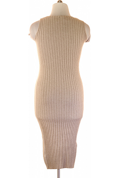 Pletené šaty Béžové Vel. L | APART | obrázek 3