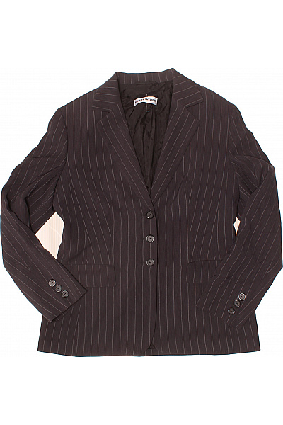 GERRY WEBER Dámské společenské sako tmavě hnědé pruhované vypasované business Vel. 38 | GERRY WEBER | obrázek 2