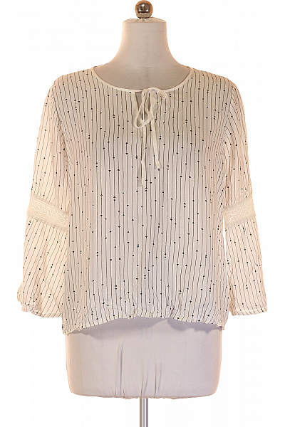 Aaiko Dámská bílá halenka s dlouhým rukávem a proužkem krajka volná Velikost xl | Aaiko | obrázek 2