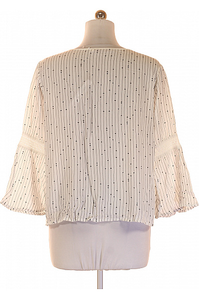 Aaiko Dámská bílá halenka s dlouhým rukávem a proužkem krajka volná Velikost xl | Aaiko | obrázek 3