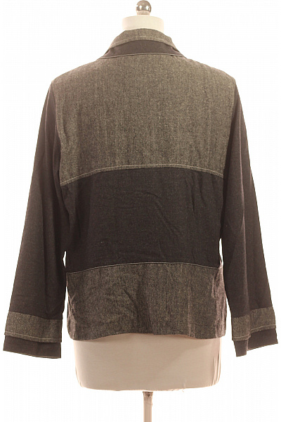 Dámský blejzr krátký šedý vzorovaný polyesterové Vel. 46 | Unimoda | obrázek 3