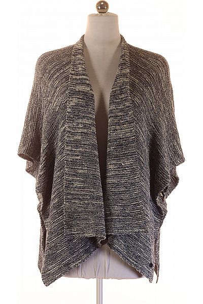 Marc O´Polo Dámské Pončo Pletené Melange Šedé Modré Volný Střih