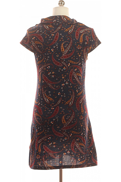 IZABEL LONDON Dámské pletené šaty tmavě modré s paisley vzorem a kapsami Vel. s | IZABEL LONDON | obrázek 3