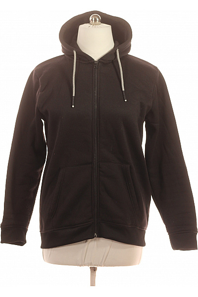 BRAVE SOUL Pánská černá Mikina S Kapucí A Zipem Streetwear Velikost XL