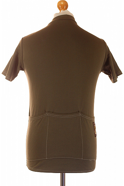 Pánské khaki sportovní tričko se zipem a výšivkou Vel. m | Unimoda | obrázek 3