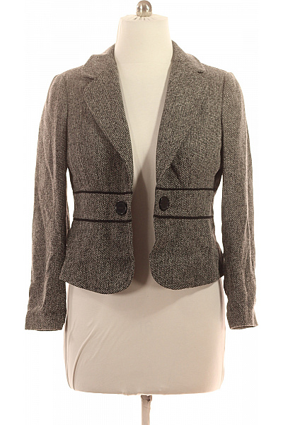 Marks & Spencer Polyesterový dámský blejzr šedý dvouřadý vypasovaný elegantní business tvídový Velikost 16 | Marks & Spencer | obrázek 2