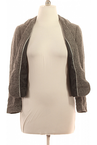 Marks & Spencer Polyesterový dámský blejzr šedý dvouřadý vypasovaný elegantní business tvídový Velikost 16 | Marks & Spencer | obrázek 4