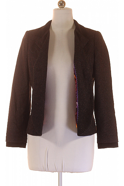 Marks & Spencer Teplé sako dámské tmavě hnědé strukturované vypasované elegantní do pasu Velikost UK 12 | Marks & Spencer | obrázek 4