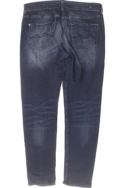 Pánské Rovné Džíny Modré 7 For All Mankind Second hand Vel. 33 | 7 for all mankind | obrázek 2