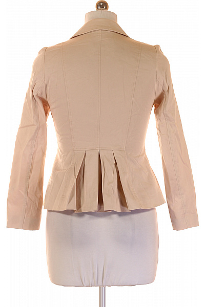 POMPOOS Dámské společenské sako elegantní vypasované jednořadé béžové Velikost 38 | POMPOOS | obrázek 3