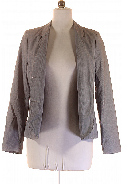 s.OLIVER Dámské společenské sako šedé pruhované vypasované business Vel. 42 | s.OLIVER | obrázek 4