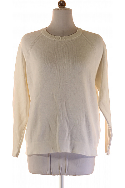 ZARA Dámský krémový žebrovaný pulovr basic volný přes hlavu Velikost M | ZARA | obrázek 2