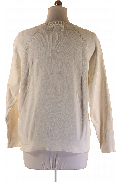 ZARA Dámský krémový žebrovaný pulovr basic volný přes hlavu Velikost M | ZARA | obrázek 3