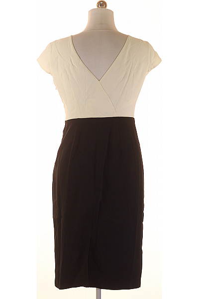 Hobbs Černobílé pouzdrové šaty zavinovací elegantní koktejlové ke kolenům Velikost 40 | Hobbs | obrázek 2