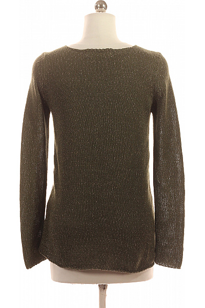 ZARA Zelená kožená halenka pletené rukávy podzimní elegantní Velikost S | ZARA | obrázek 3