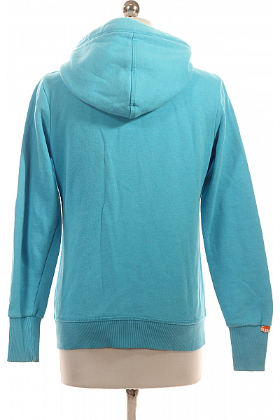 SUPERDRY Dámská modrá mikina s kapucí a dlouhým rukávem na zip Vel. s | SUPERDRY | obrázek 2