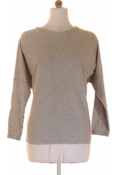 Please Dámské Hedvábné Tričko Šedé Jednobarevné Basic Oversize Spadlý Rukáv Velikost M | Please | obrázek 2