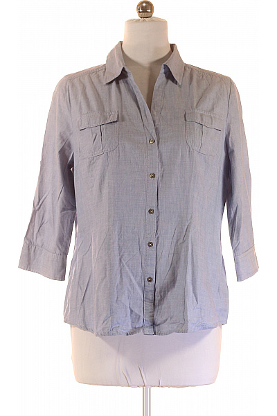 OPUS Dámská bavlněná modrá košile 3/4 rukáv outdoor ležérní Velikost 44 | OPUS | obrázek 2