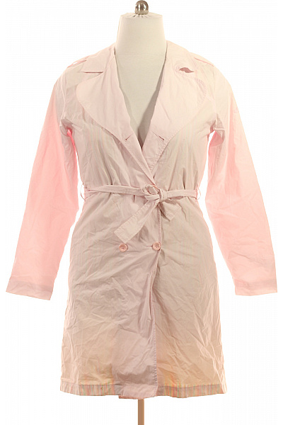 S.OLIVER Dámský Polyesterový Růžový Trenčkot S Páskem Jarní Lehký Klasický Vel. Xl