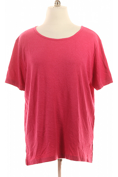 VIA APPIA DUE Dámské Růžové Tričko Krátký Rukáv Jednobarevné Basic Kulatý Výstřih Velikost XXL | VIA APPIA DUE | obrázek 2