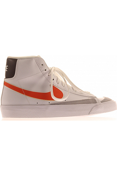 Nike Kotníkové Tenisky Bílé Oranžové Kožené šněrovací Volnočasové Velikost EU 38