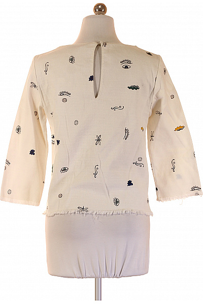 ZARA Dámská halenka s potiskem a 3/4 rukávem Velikost S | ZARA | obrázek 3