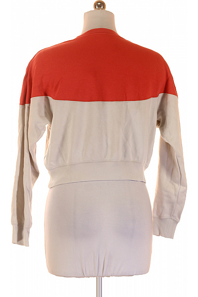 Nike Dámská bavlněná crop mikina oranžová béžová sportovní přes hlavu Velikost m | Nike | obrázek 2