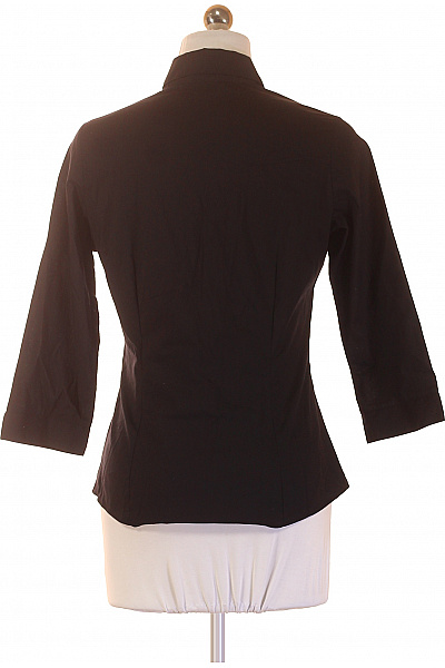 Marks & Spencer Dámská elegantní letní košile vypasovaná polyesterová černá Vel. 36 | Marks & Spencer | obrázek 3