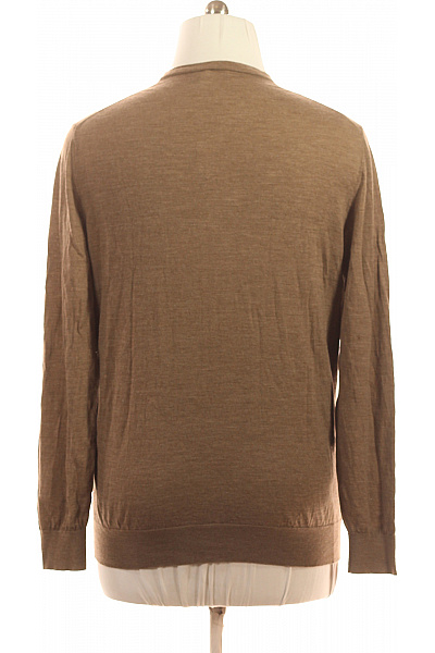 HACKETT Pánský hnědý lehký tenký basic pulovr přes hlavu Velikost XXL | HACKETT | obrázek 3
